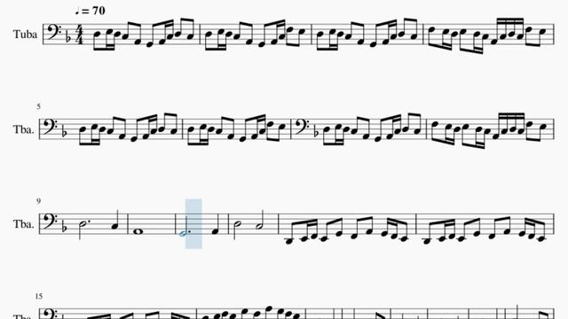 SUPER EASY Tuba Sheet Music: How To Play Fairy Tail Main Theme  By Yasuharu Takanashi