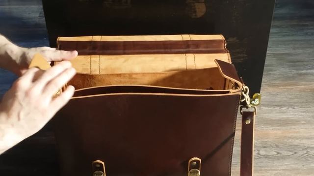 Мужская кожаная сумка - Business style. смотреть онлайн