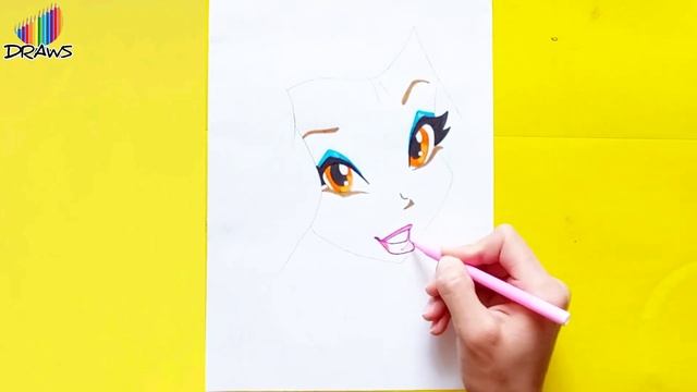 Как нарисовать Дафна Винкс/how to draw Daphne Winx смотреть онлайн
