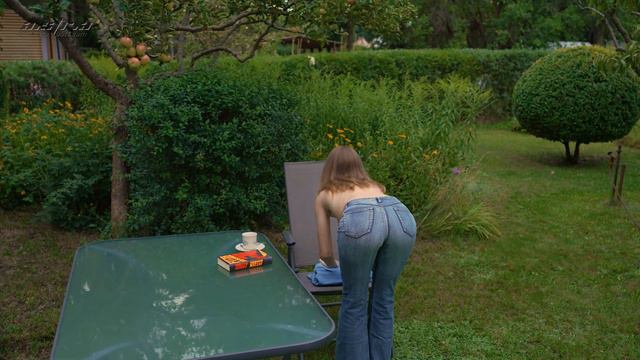 Coffee And Wet Jeans In Nature ...  #wetlook #model #jeans