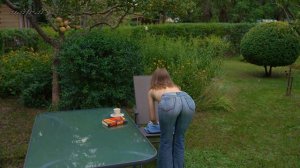 Coffee and wet jeans in nature ...  #wetlook #model #jeans