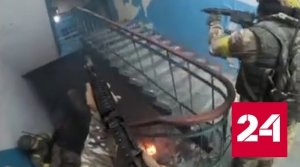 Момент гибели бойца ВСУ попал на камеру - Россия 24 