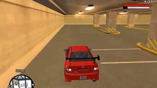 Drift in mitsubishi lancer evolution x Parking of the vegas