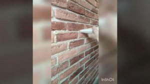 Как сделать красивый шов для камня,кирпича //Заполнение шва декоративного камня //кирпич из гипса