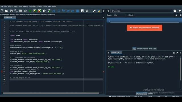 Fully Automated Codechef Submission Tool | Selenium | Python | Project Base Tutorial смотреть онлайн