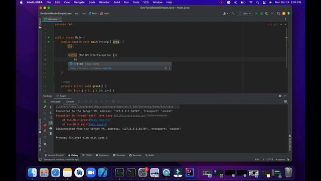 Debugger Basics in Intellij IDEA #11: Throw Exception смотреть онлайн