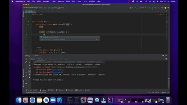 Debugger Basics in Intellij IDEA #11: Throw Exception