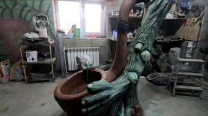 Садовая фигура из цемента Покраска скульптуры МАСТЕР КЛАСС