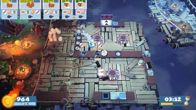 overcooked2 Campfire Cook Off Cracked Story 3-4 2 player Score 2084 смотреть онлайн