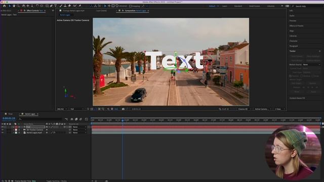 Camera Fly Through 3D Text Effect Adobe After Effects Tutorial смотреть онлайн