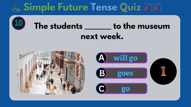 Simple Future Tense ✔️ English Grammar QUIZ | Grammar Test 🎉 смотреть онлайн
