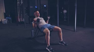 Подъем на бицепс на наклонной скамье/ DB biceps incline curl