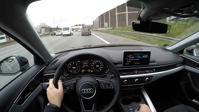Audi A4 Avant 2.0 TDI (2018) - POV Fuel Consumption Info Drive on German Autobahn (60FPS) смотреть онлайн