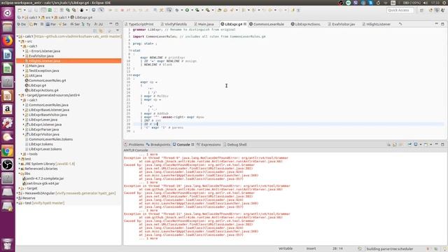 Разработка парсеров с помощью ANTLR смотреть онлайн