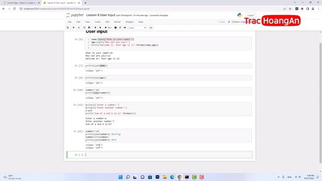 Bài 08 User Input - Nhập dữ liệu từ bàn phím vào Python смотреть онлайн