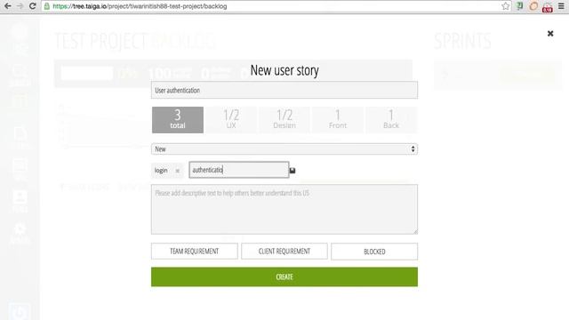 Taiga Tutorial 2: Add a new user story смотреть онлайн