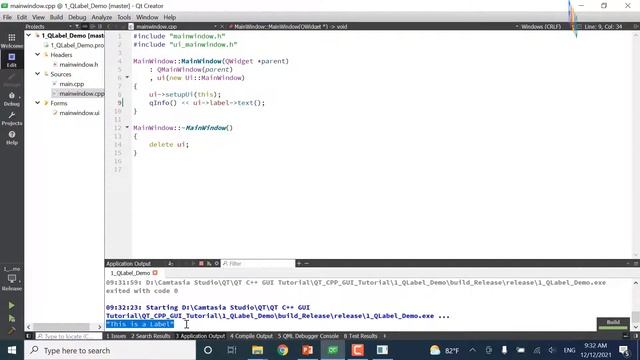 QT C++ GUI Tutorial 2 - QLabel