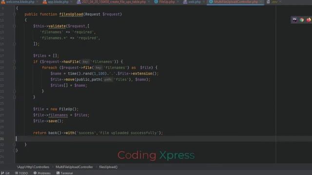 Laravel 8 Multiple File Upload Tutorial | Coding Xpress | Laravel Tutorial смотреть онлайн