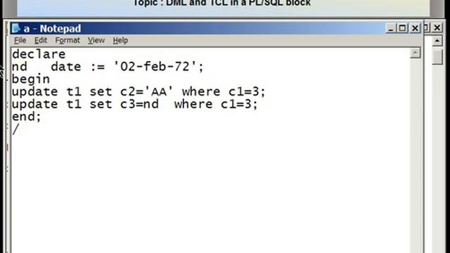 Oracle pl sql tutorial - DML and TCL statements #10 смотреть онлайн