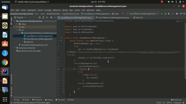 Java Interview Questions - Try With Resources смотреть онлайн