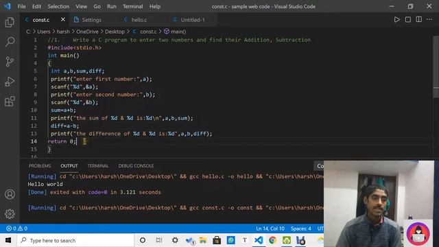 User input in vs code | Input problem solved смотреть онлайн