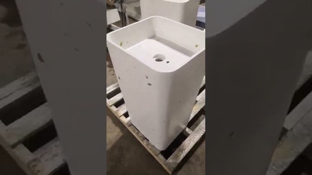 So beautiful pedestal sink made of concrete terrazzo смотреть онлайн