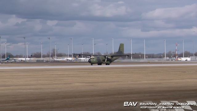 Transall C-160D - German Air Force 50+36 - takeoff at Munich Airport [2160p] смотреть онлайн