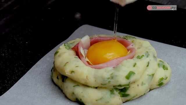 Как приготовить картофельные гнезда из пюре - Рецепты от Со Вкусом смотреть онлайн
