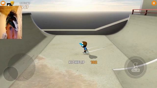 Весёлая игра Stickman Skate Battle :) смотреть онлайн