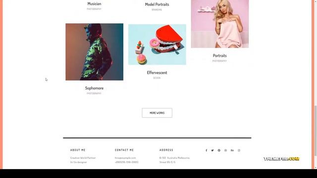 Vance - Minimal Porfolio Agency WordPress Theme freelance gallery Anri смотреть онлайн