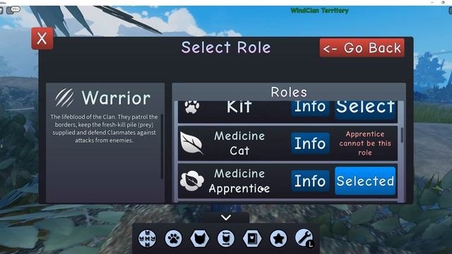 Warrior Cats: Ultimate Edition / Роли в игре, как ими пользоваться / Roblox смотреть онлайн