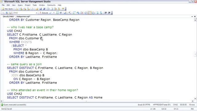 SQL Server Working with Correlated Subqueries смотреть онлайн