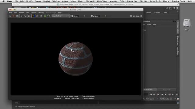 How To Create a Bump Map and Displacement Map in Maya смотреть онлайн