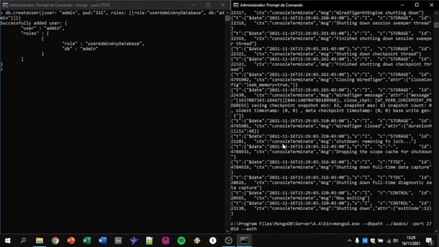 Aula 15 - [Autenticação e Criação de Usuários] Curso Introdutório de MongoDB смотреть онлайн