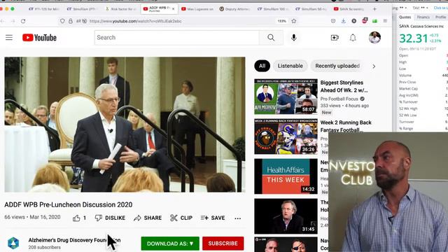 SAVA Screening Methods, DOJ's Corp Enforcement, COVID's AD Impact, Alz Assc Mafia | Investing Stock смотреть онлайн