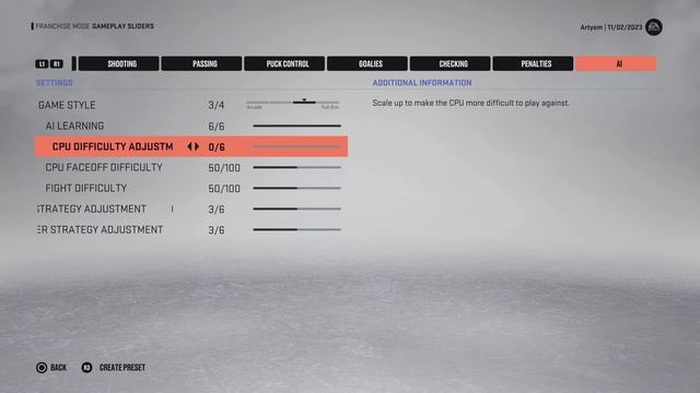 Как сделать игру против ИИ в NHL 23 сложнее смотреть онлайн