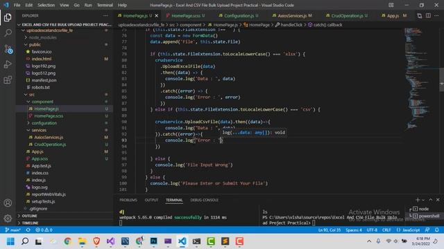 Insert Excel & Csv file Record into database using React, .Net core Web Api & Mysql In Detail Part- смотреть онлайн