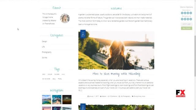 Foliage Watercolor - Creative WordPress Theme Esmond Ripley смотреть онлайн