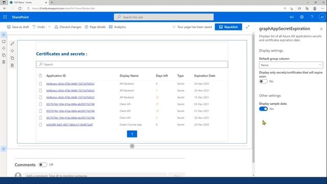 Building custom Application Secrets Expiration Web Part смотреть онлайн