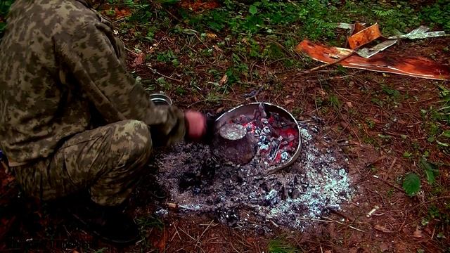 БУШКРАФТ - Делаем ДЁГОТЬ, ДРЕВЕСНЫЙ УГОЛЬ и МЫЛО в Лесу смотреть онлайн