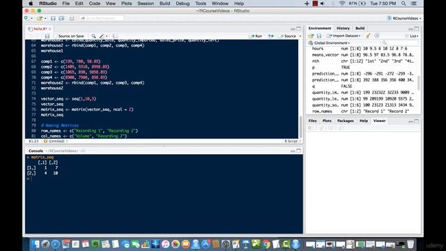 Naming Columns and Rows in a Matrix in R смотреть онлайн