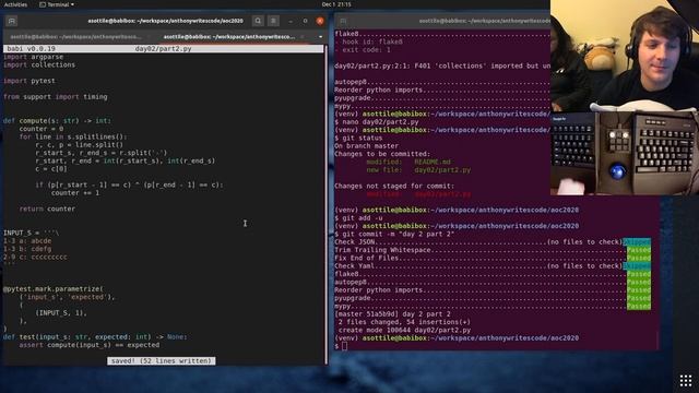 replay - advent of code 2020 day 2 (python + sqlite) 2020-12-02 смотреть онлайн