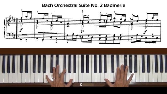 Bach Badinerie From Orchestral Suite No. 2 In B Minor, BWV 1067 Piano Tutorial