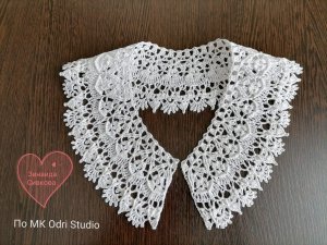 Ажурная фантазия крючком/льняной воротничок