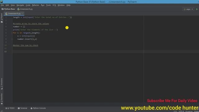 Linear Search using Python | Code Hunter смотреть онлайн