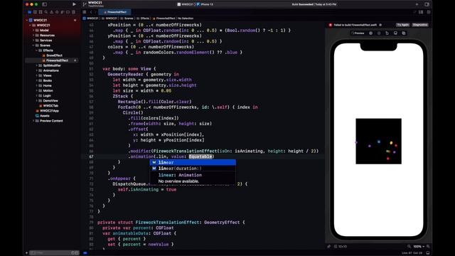 Using Shape to Animate Fireworks! - WWDC21 SwiftUI Part 12 смотреть онлайн