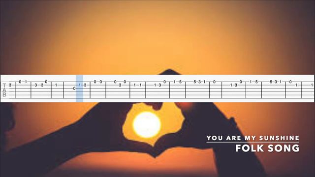 You Are My Sunshine - Folk Song Guitar Tab/Tutorial смотреть онлайн