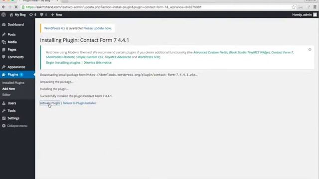Wordpress Contact Form 7 смотреть онлайн