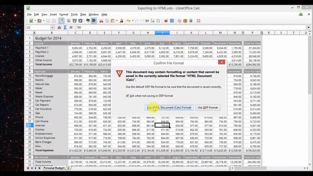 libreoffice calc export as html смотреть онлайн