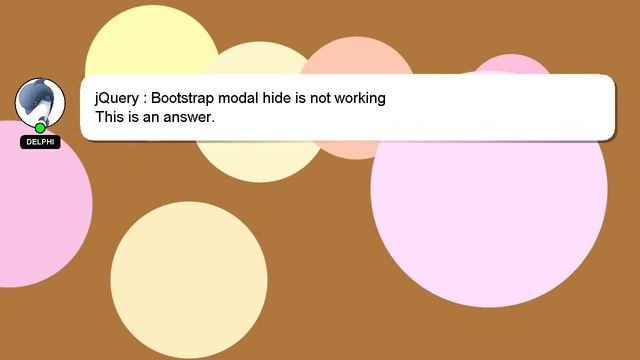 jQuery : Bootstrap modal hide is not working смотреть онлайн